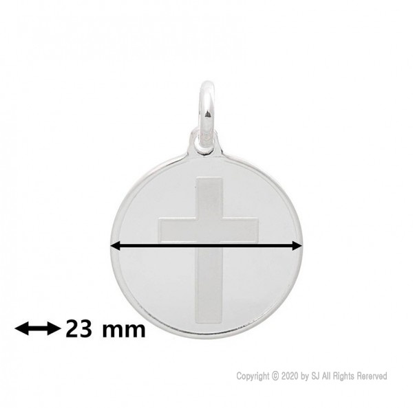 승진실버쇼핑몰,[No.11402] 원형 십자가 메달(23mm)